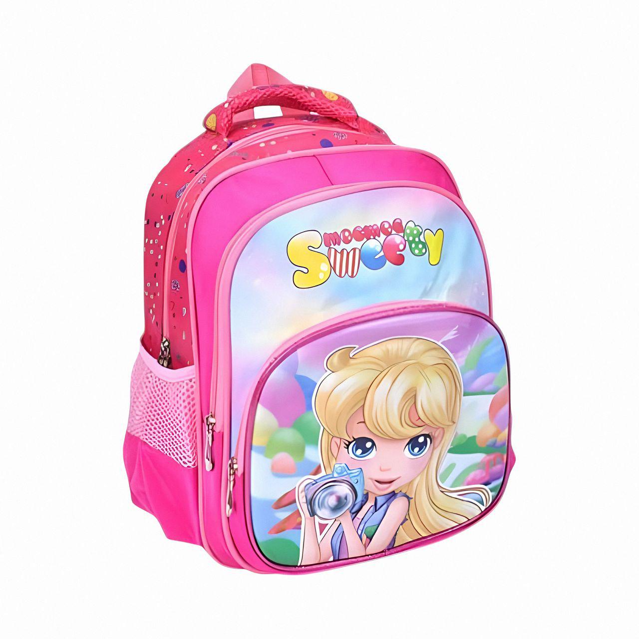 Детский рюкзак FG240502003A с двумя отделениями внешним карманом и принтом девочки Розовый Детский рюкзак FG240502003A с двумя отделениями внешним карманом и принтом девочки Розовый