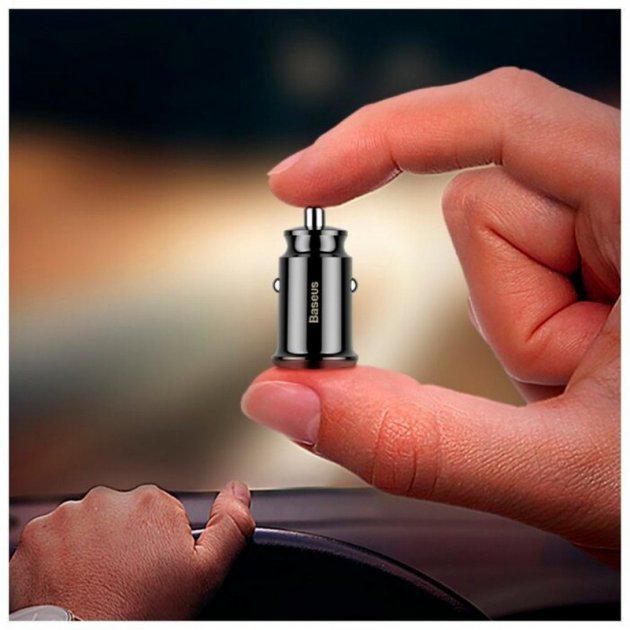 Автомобильное зарядное устройство Baseus Grain C Dual USB 5V 3,1A Black (CCALL-ML01) - фото 7