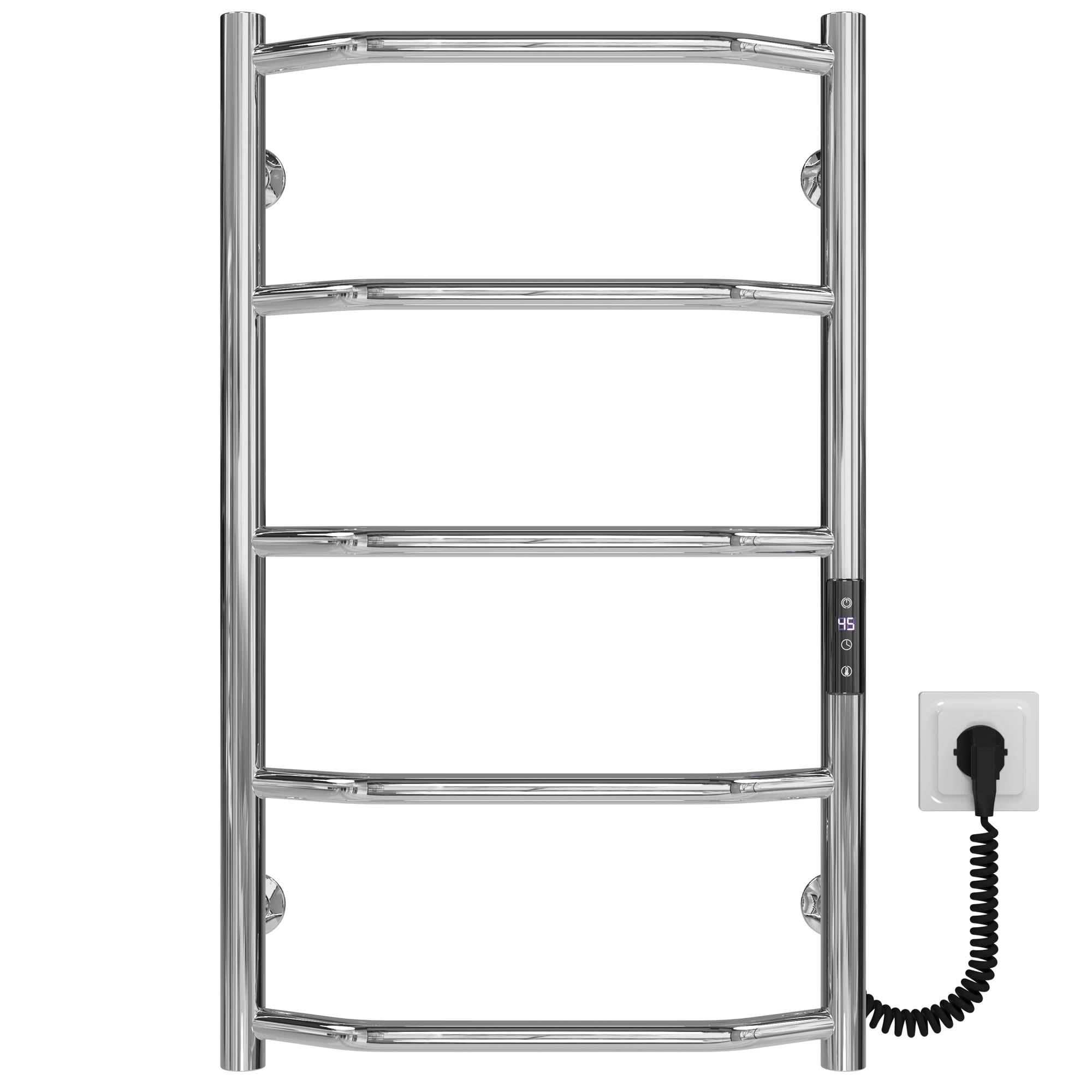 Рушникосушарка електрична Deffi Трапеція П5 JD03 праве підключення нержавіюча сталь 400х700 мм Хром (C.TR.70.40.5.E.C.R.1)