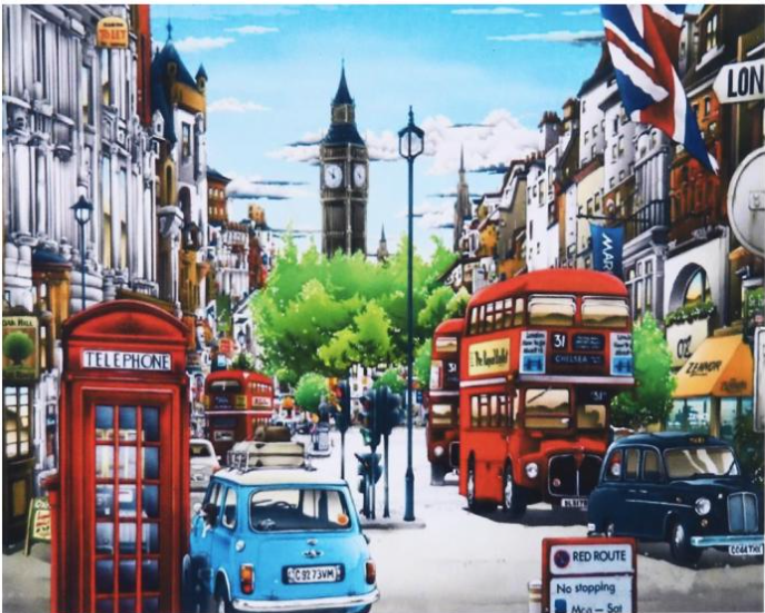 Алмазна мозаїка за номерами Josef Otten Вулиці Лондона 60228 30x40 см (MTT-178036)