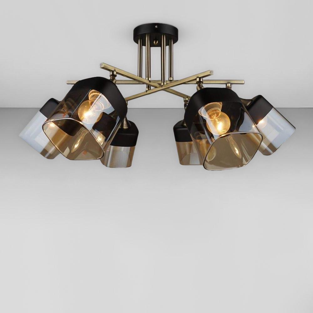 Люстра потолочная Light House SR-18996/6 AB 730х300 мм Черный/Бронзовый