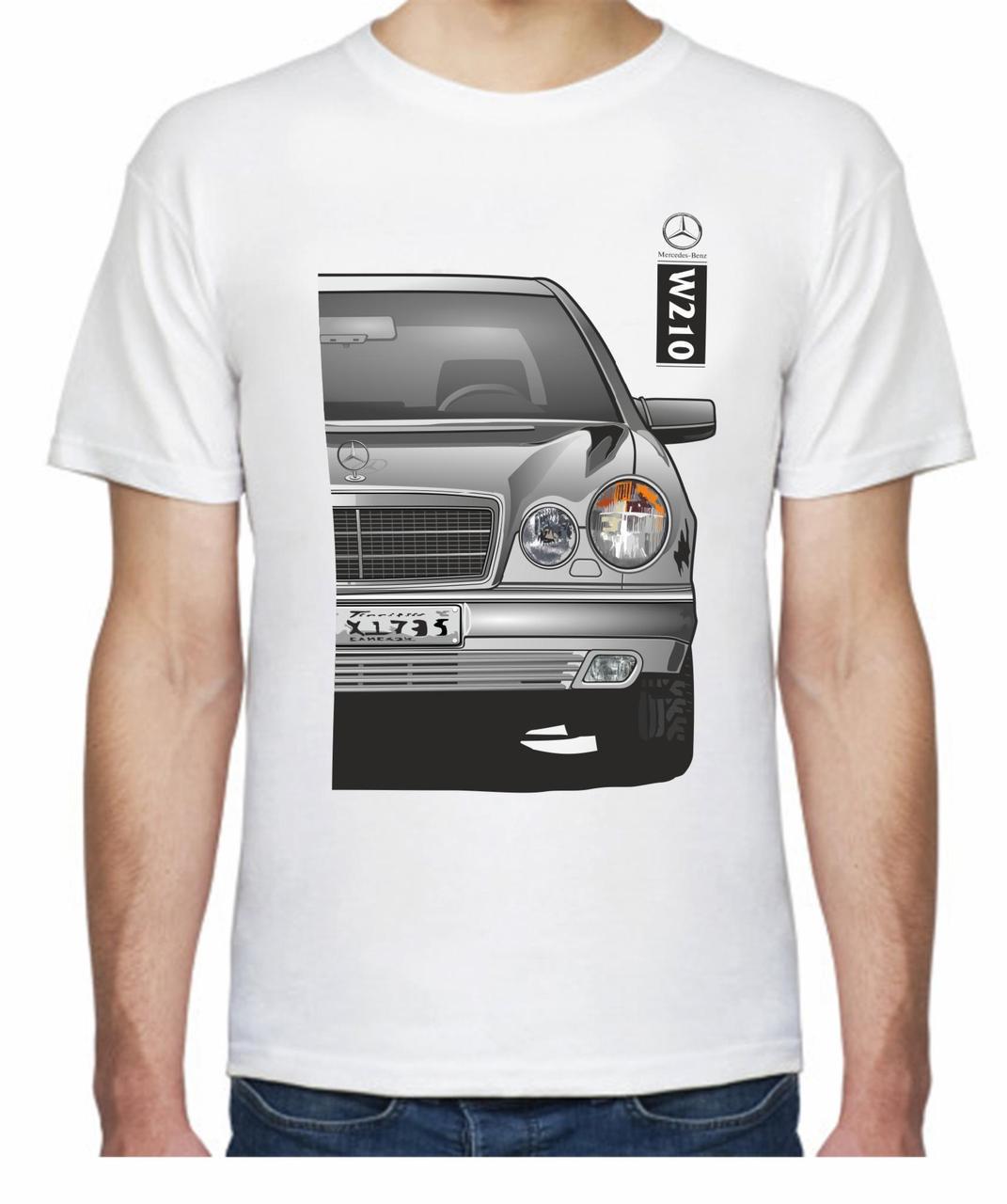 Футболка чоловіча Avtolife Mercedes-Benz W210 Stock FR 107211 M Білий (2494944276)