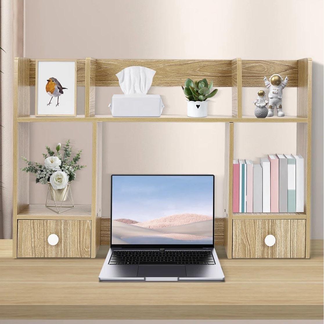 Полка-надстройка настольная из дерева Лория бланже (АКД-004501)