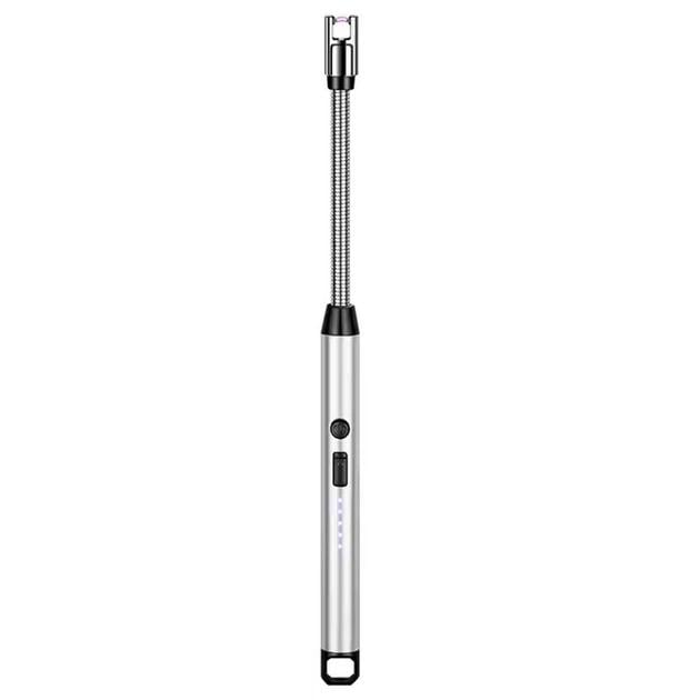 Зажигалка электрическая Electric Arc BBQ Lighter аккумуляторная Серебристый (1011179-Silver)