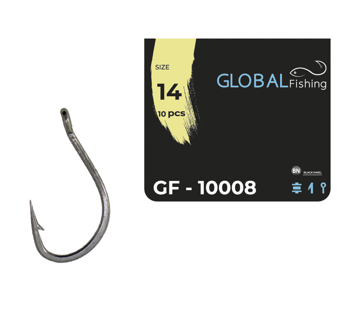 Крючок Global Fishing GF-10008 №14 (1646887702) Крючок Global Fishing GF-10008 №14 (1646887702)