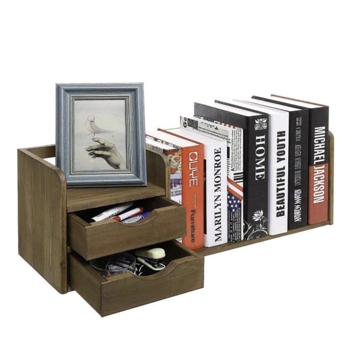 Полка книжная настольная из дерева Боленто Палисандр (КПА-017202)