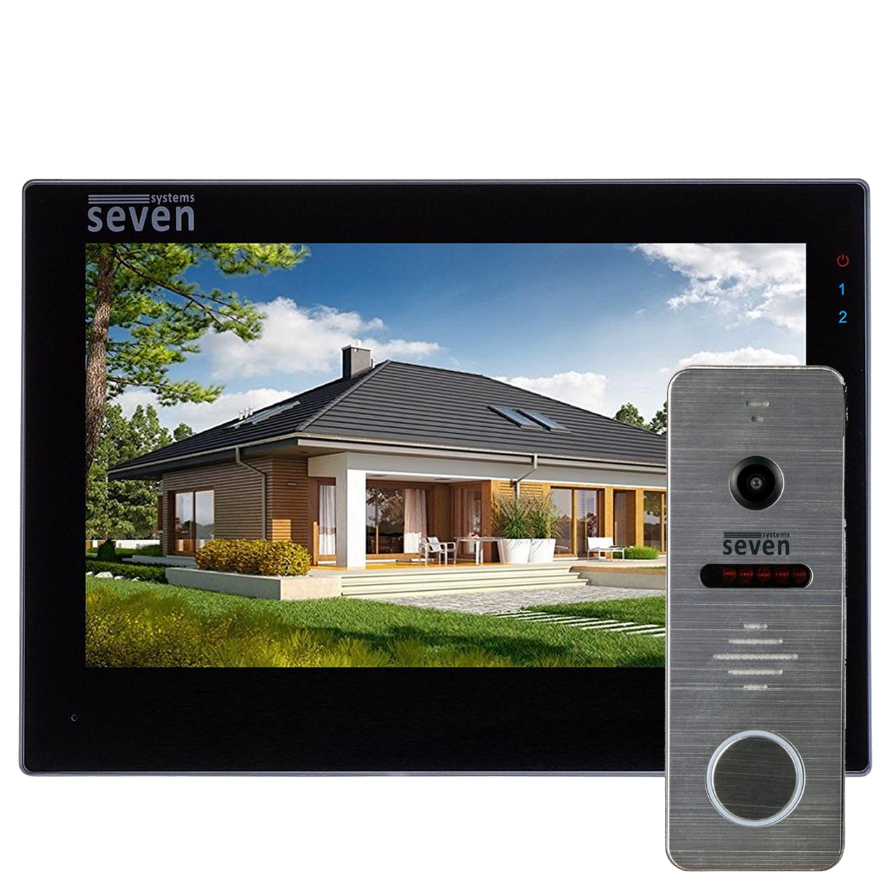 Комплект Wi-Fi домофона SEVEN DP-7577/04Kit с вызывной панелью 7" Black (DP7577/04Kitb)