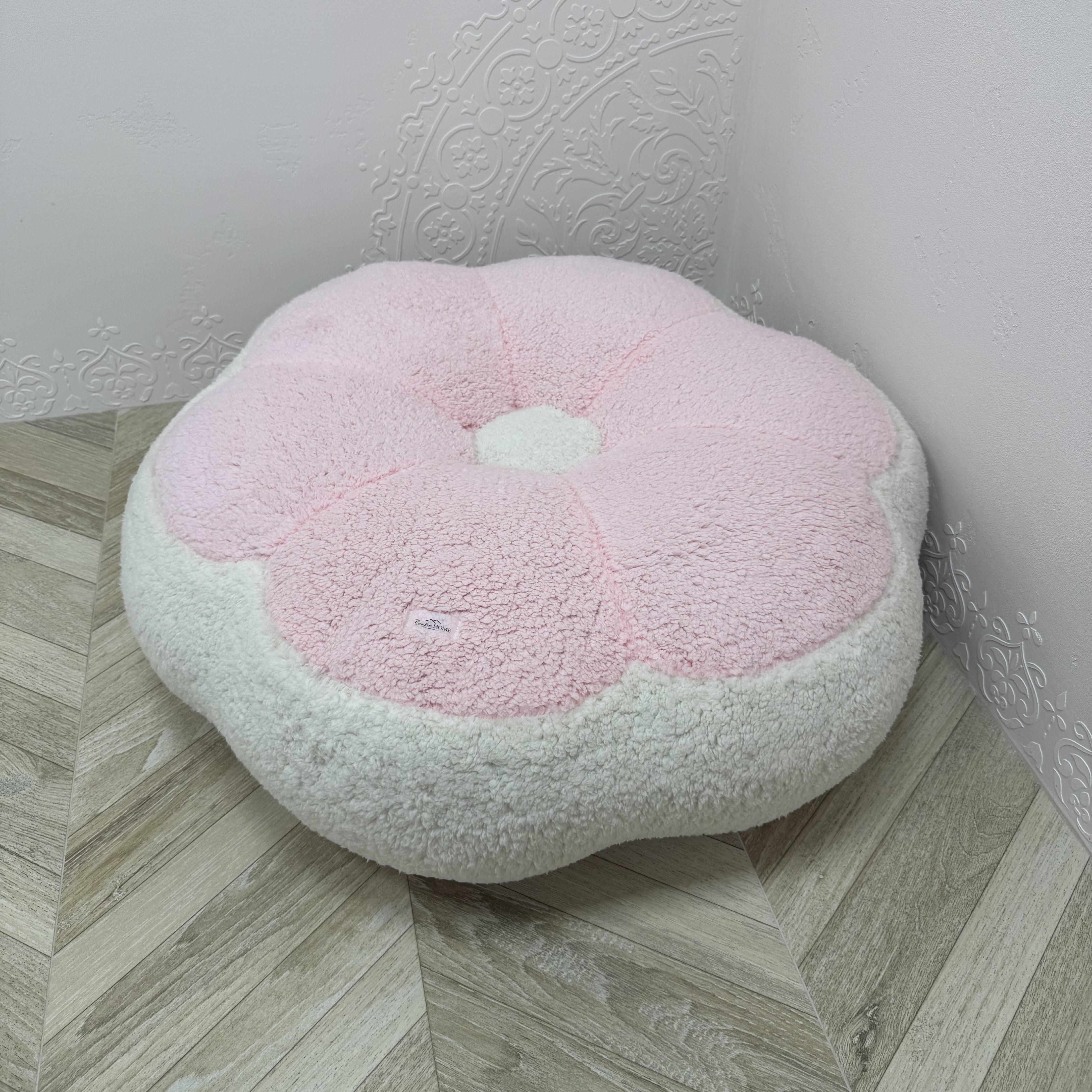 Бескаркасный пуф детский напольный Comfort HOME меховой Ø80х20 см