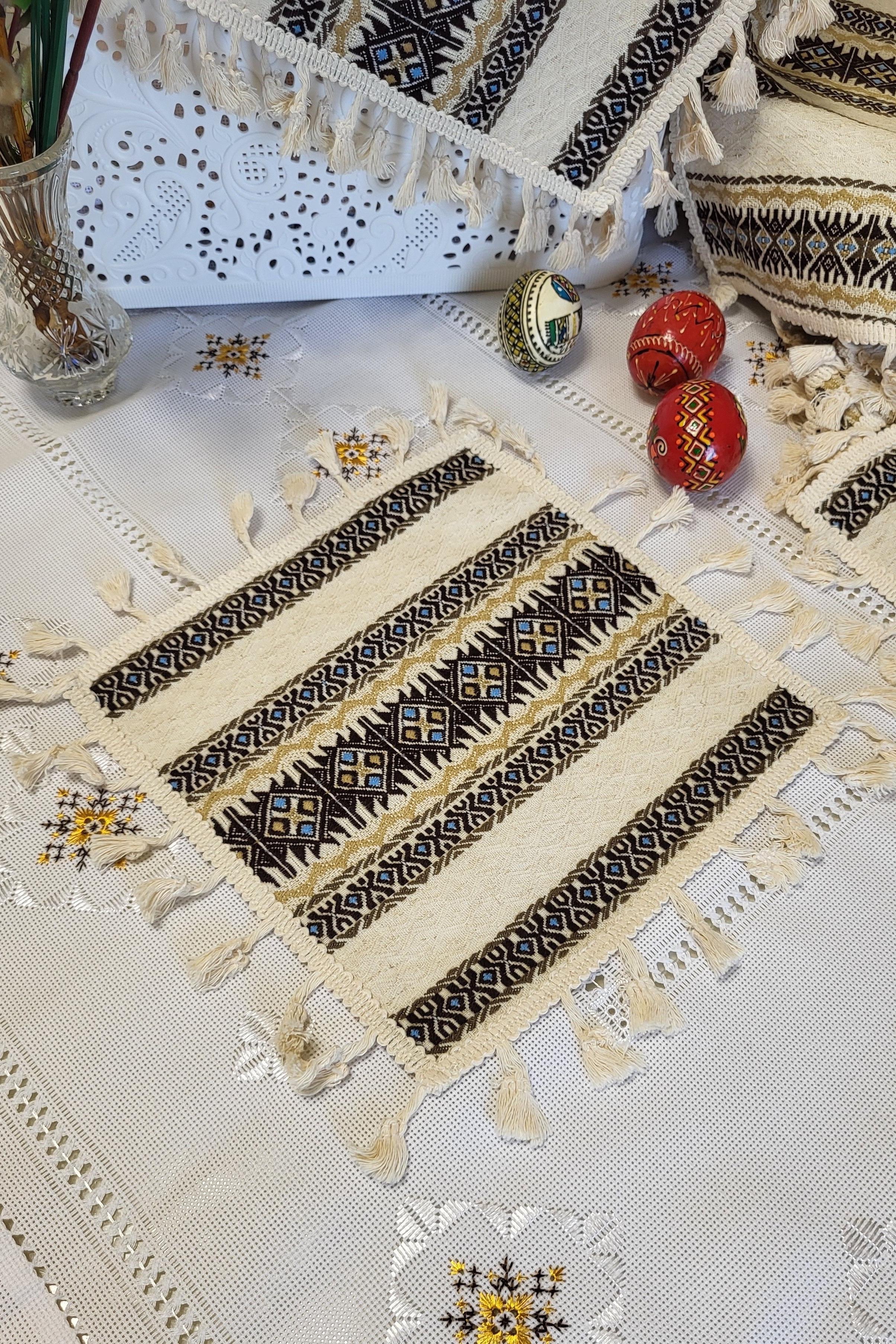 Салфетка-полотенце ткано-декоративная с торками на праздничную корзину (Арт-059мал)