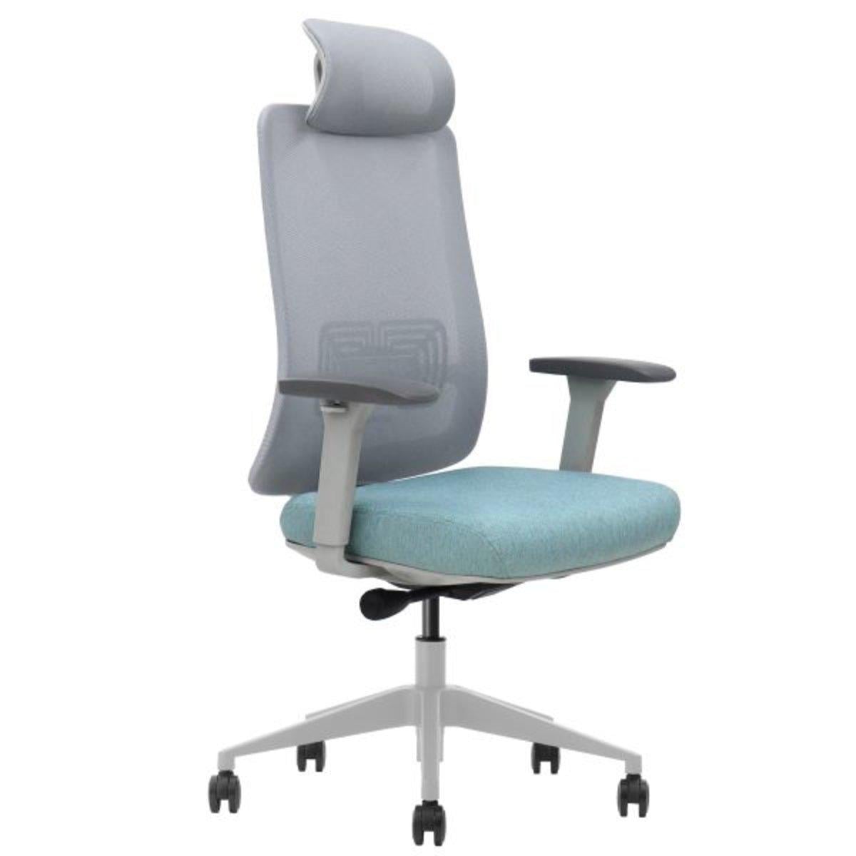 Крісло офісне Intarsio TERRY Сірий/Зелений/Сірий (TERRYGNF)