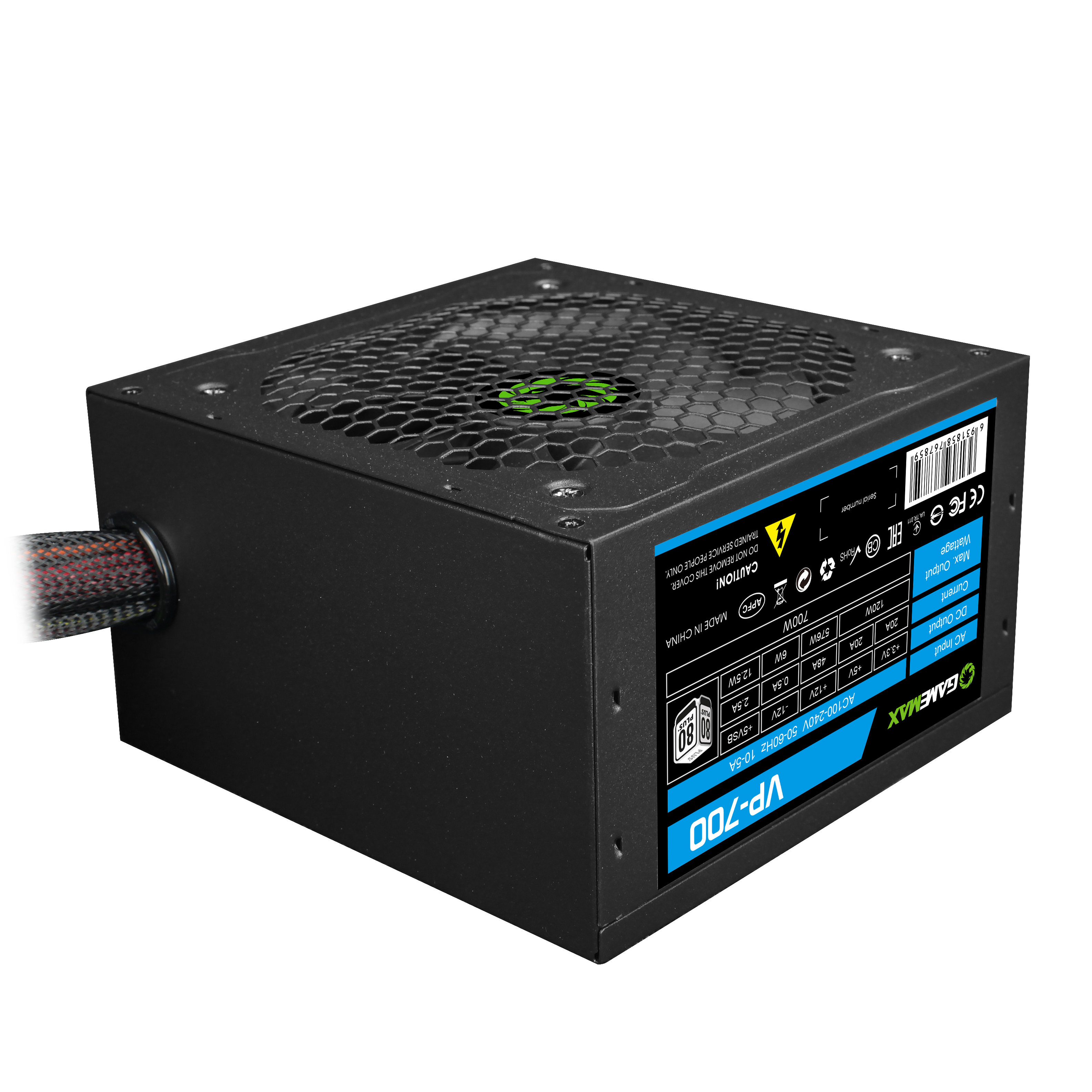 Блок питания ATX GameMax VP-700 APFC 12В Черный
