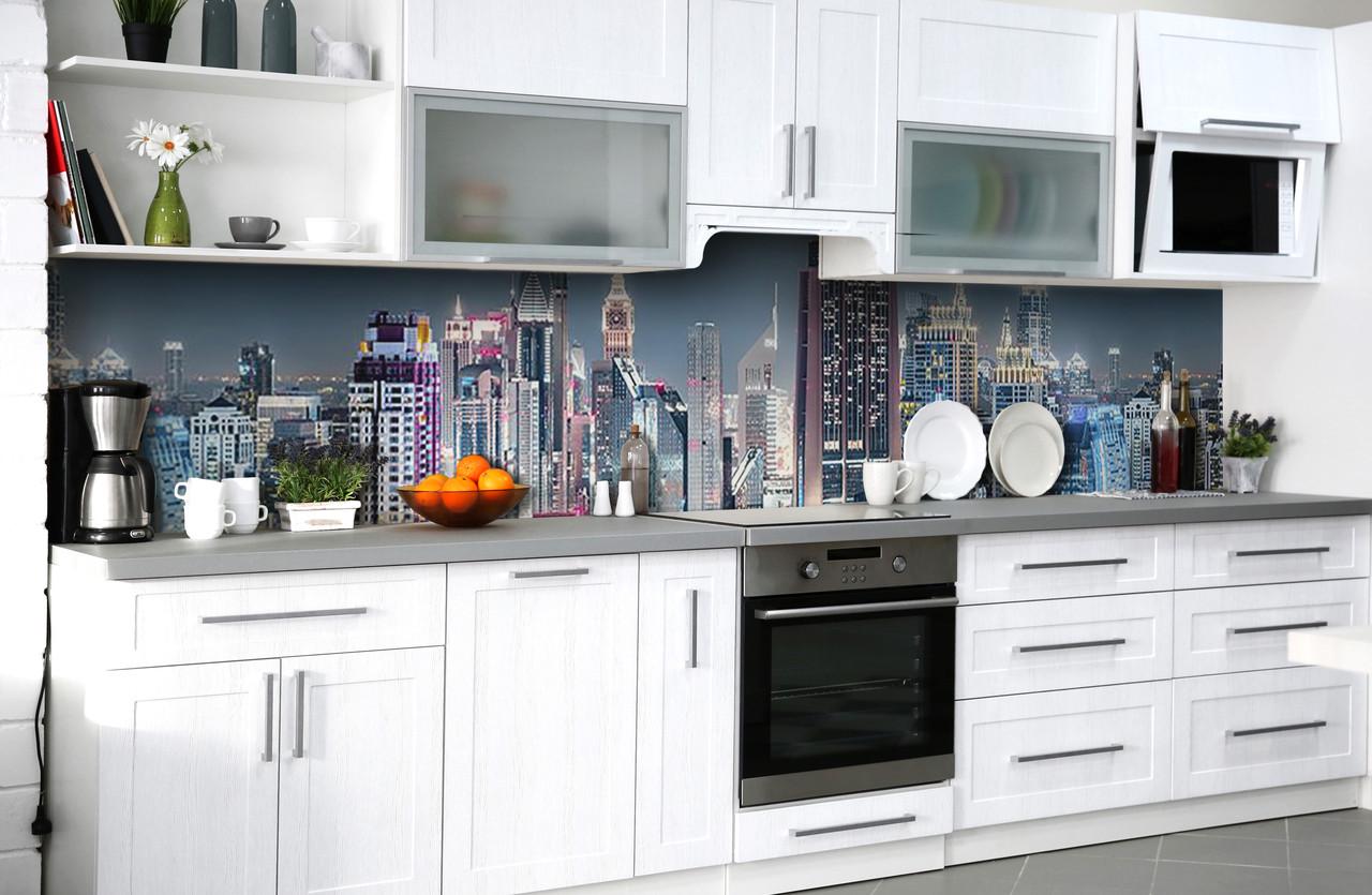 Наліпка вінілова на кухню Zatarga Нічний Лондон 650х2500 мм (1294193426)