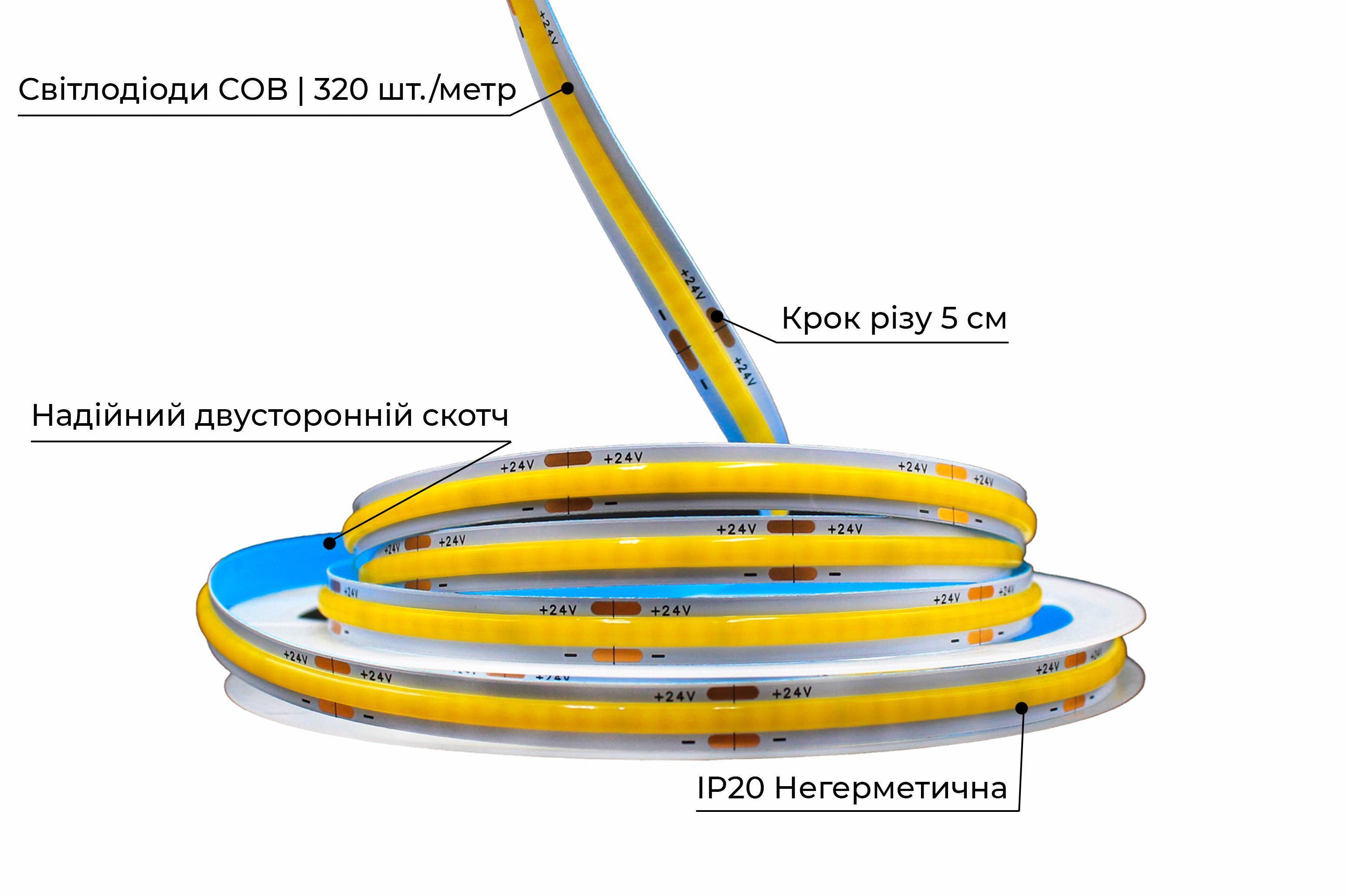 Светодиодная лента Prolum СОВ 320 LED IP20 Series-PRO 24V Нейтральный Белый (28522795) - фото 3 Светодиодная лента Prolum СОВ 320 LED IP20 Series-PRO 24V Нейтральный Белый (28522795) - фото 3