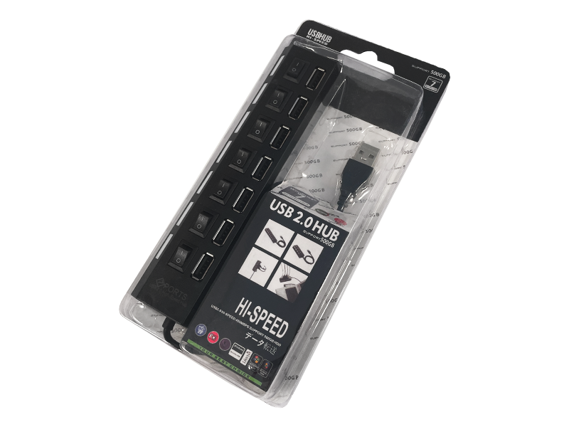 USB-хаб на 7 портов USB 2.0 с выключателями и подсветкой (65882808)