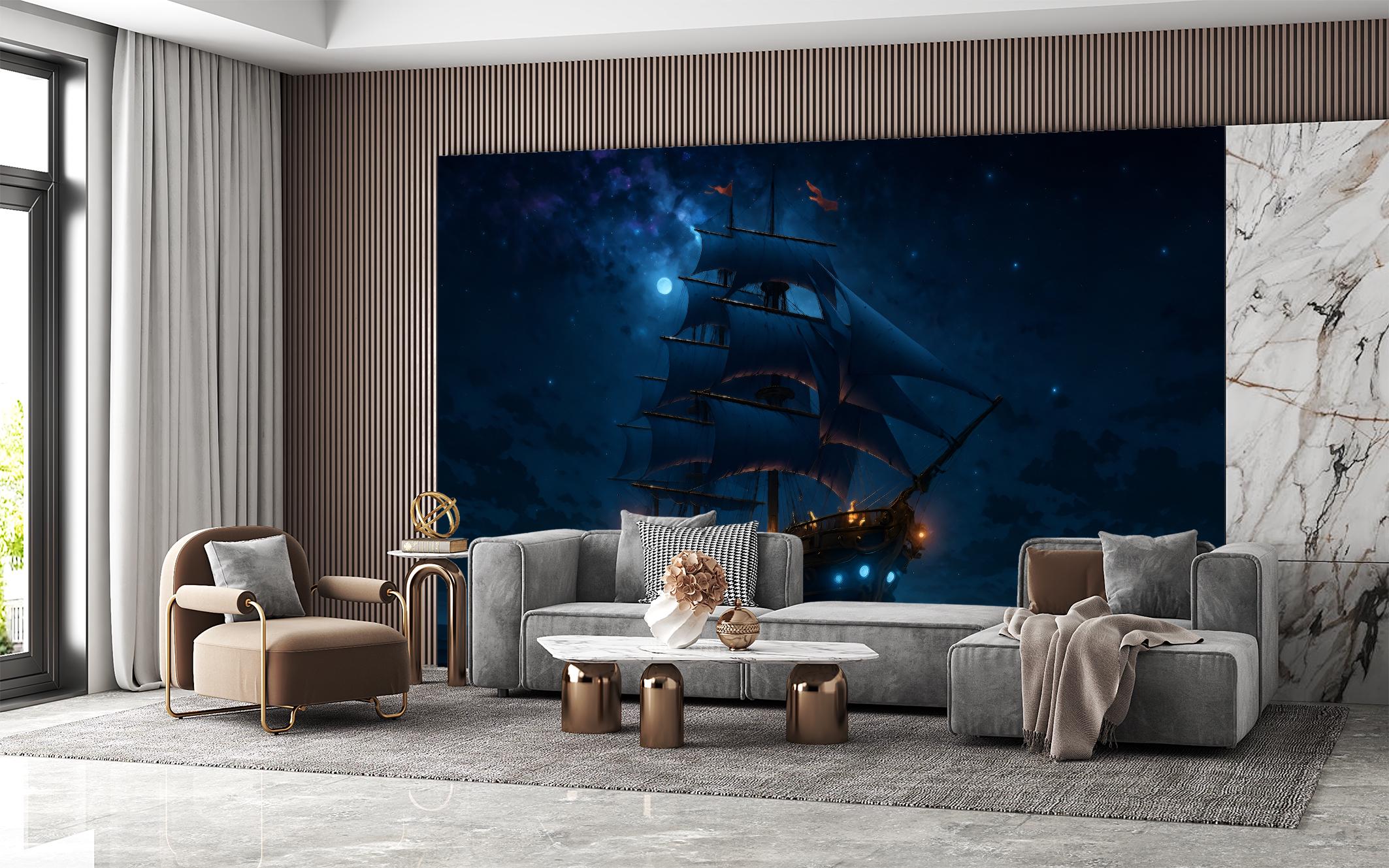 Фотообои флизелиновые Upstream Корабль в лунную ночь 180х120 см (SPF-162/2) - фото 7 Фотообои флизелиновые Upstream Корабль в лунную ночь 180х120 см (SPF-162/2) - фото 7