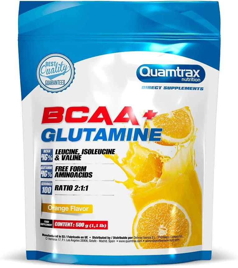 Аминокомплекс для спорта Quamtrax BCAA 2.1.1 + Glutamine Powder 500 г 100 порций Orange