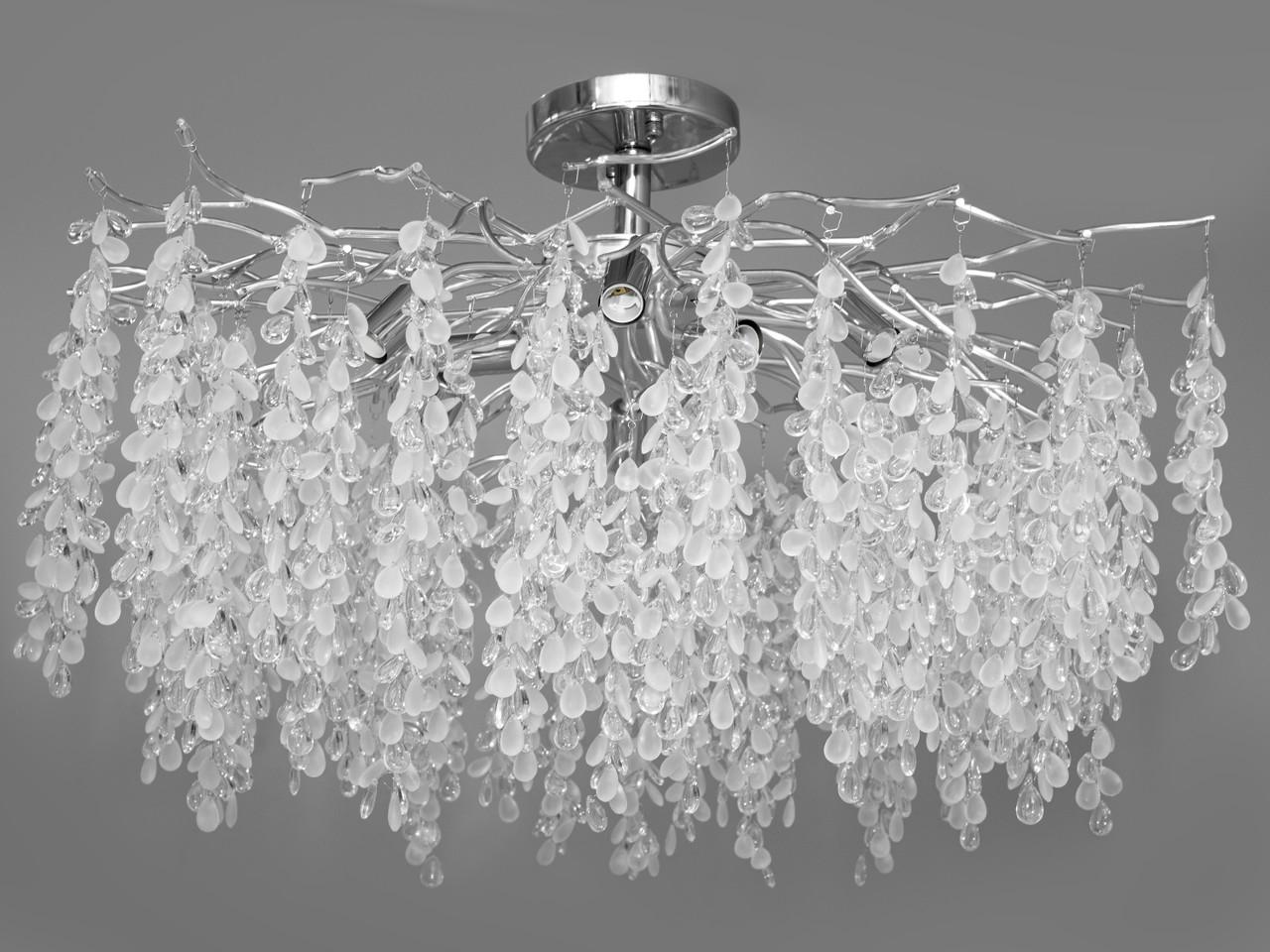 Люстра кришталева A603-800CH-LS Гліцинія для залу на 9 ламп Хром (2135321322) - фото 1