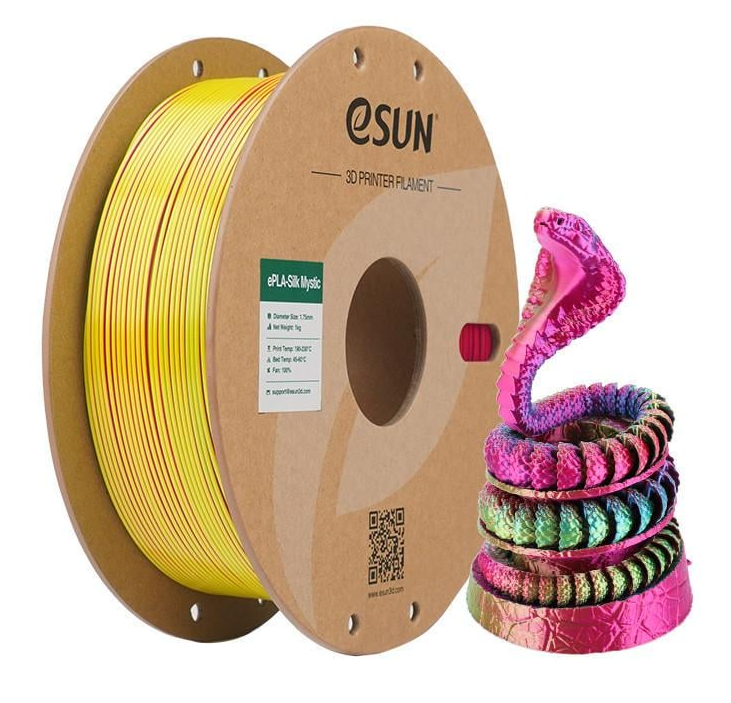 Пластик Esun PLA-Silk Magic с бабиной 1 кг Red/Yellow/Blue (X0021X97L5)