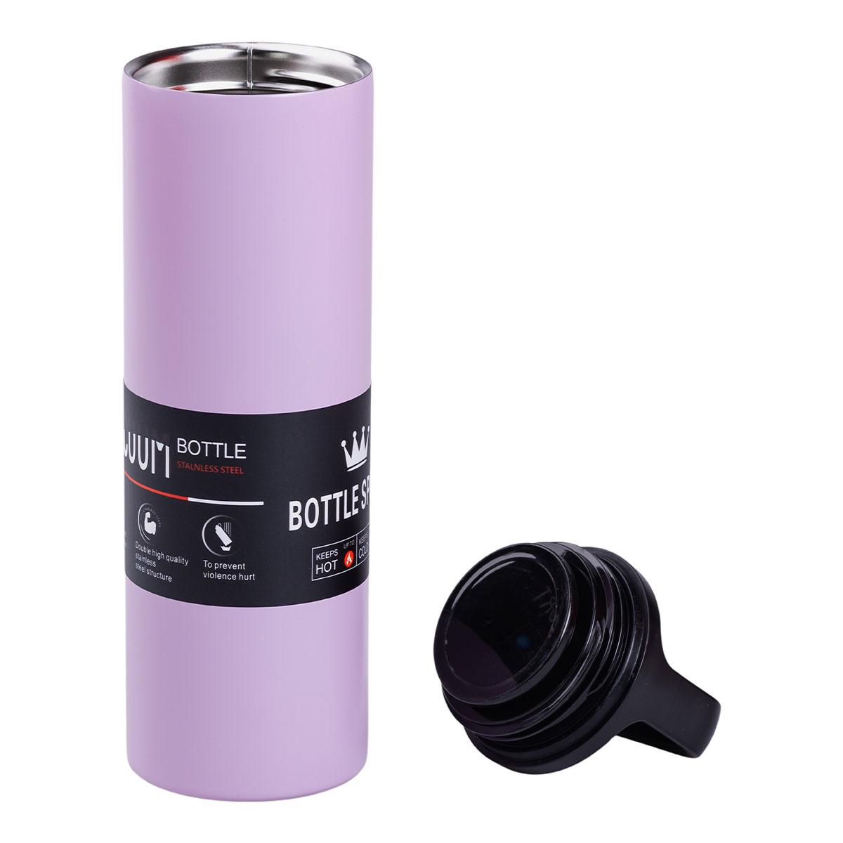 Термос металевий Bottle Sport з ручкою з нержавіючої сталі 0,5 л Фіолетовий (3369) - фото 6