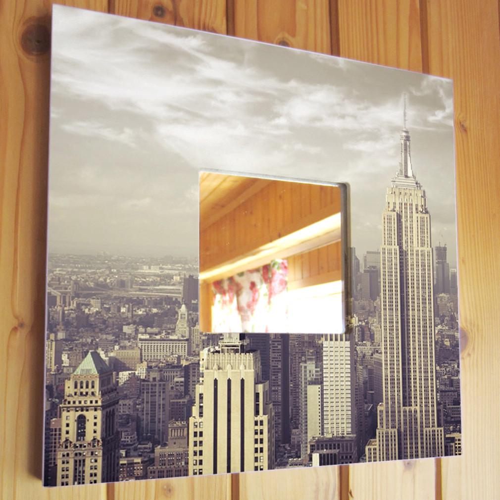 Зеркало декоративное Мангеттен Небоскребы 260х260 мм (M03054)