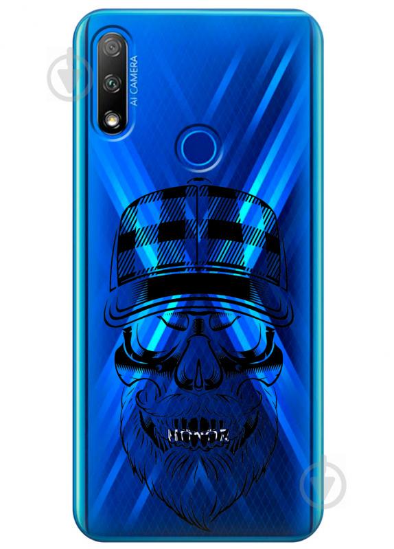 Прозрачный силиконовый чехол iSwag для Huawei Honor 9X с рисунком - Бородатый череп (KS2726) Прозрачный силиконовый чехол iSwag для Huawei Honor 9X с рисунком - Бородатый череп (KS2726)