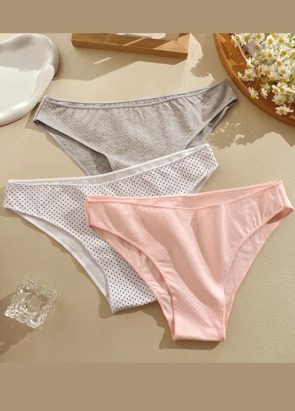 Набор трусиков женских хлопковых слепов Happy Dots S 3 шт. Разноцветный (1253-42)