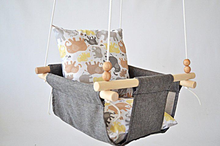 Дитяча гойдалка Infancy Слоники Сірий (10142306) - фото 2 Дитяча гойдалка Infancy Слоники Сірий (10142306) - фото 2