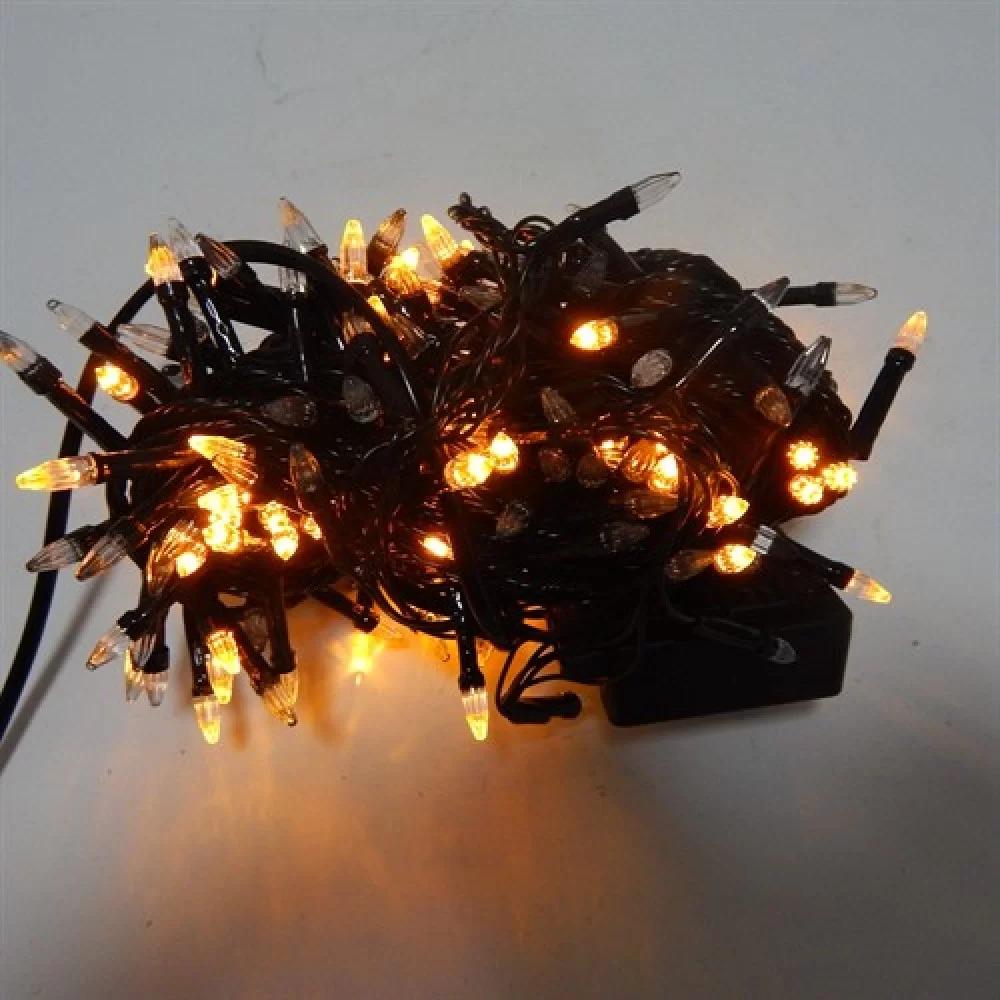 Гирлянда нить конус-рис LED 500 Теплый Белый черный провод 1-43