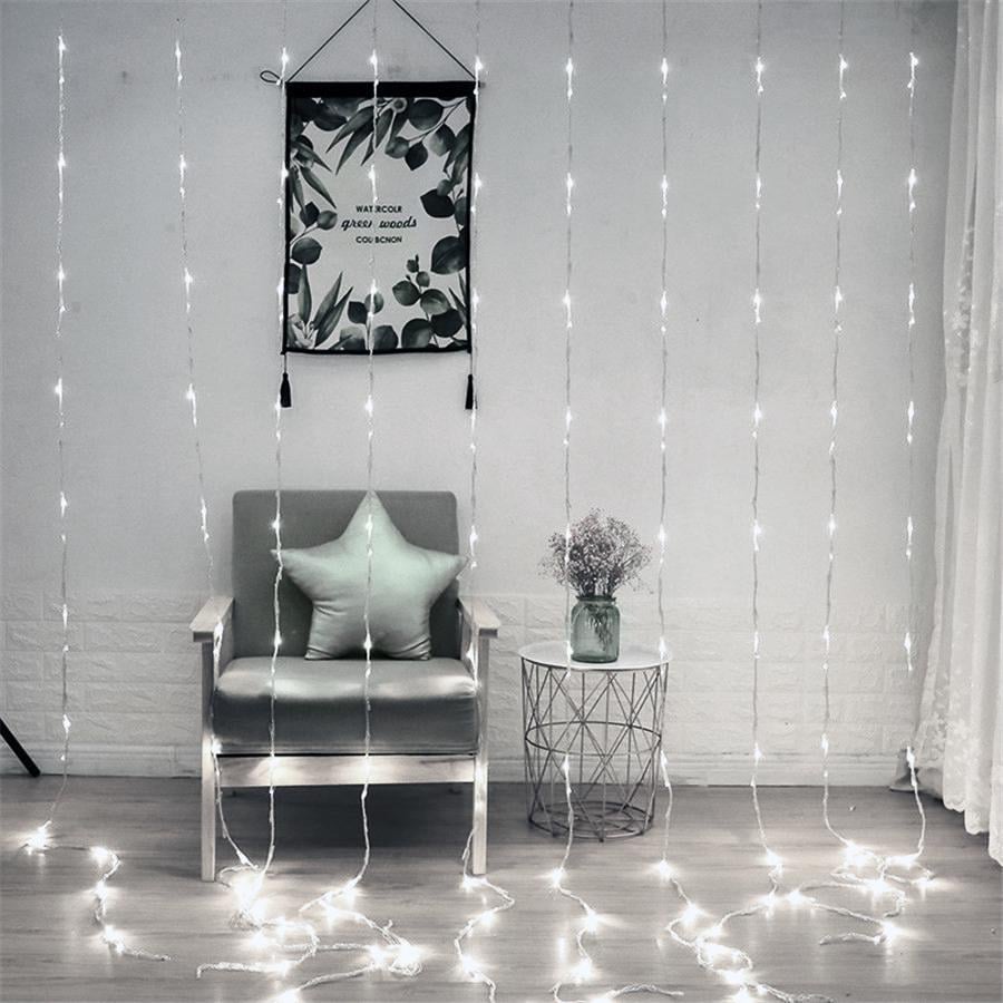 Гирлянда-штора 3х3 м cиликоновый провод от 220V Холодный Белый