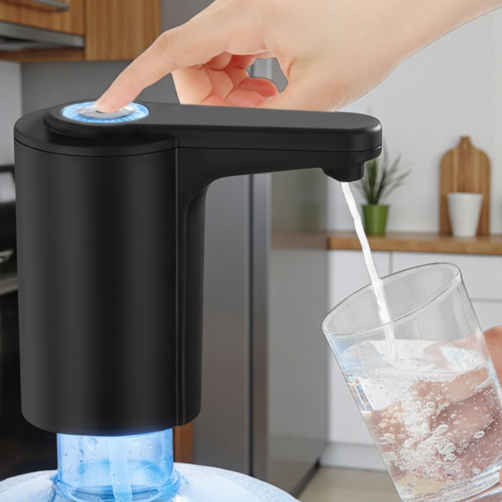 Помпа для воды электрическая с подсветкой Черный - фото 7