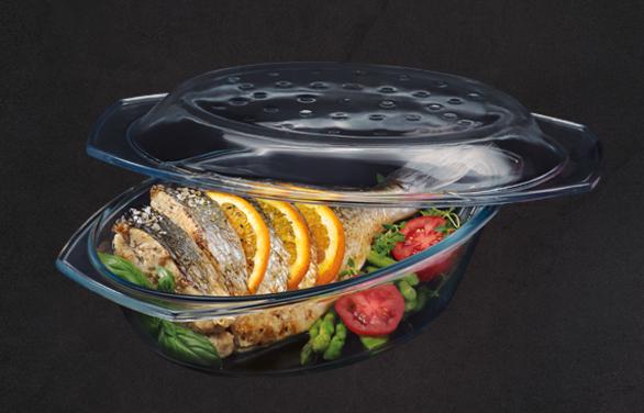 Кастрюля стеклянная жаропрочная гриль Termisil 2,9 л 33х21,7х9,2 см (23497)