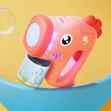 Детский пистолет для мыльных пузырей Party Bubble Gun генератор мыльных бульбашек с подсветкой на батарейках Розовый - фото 2 Детский пистолет для мыльных пузырей Party Bubble Gun генератор мыльных бульбашек с подсветкой на батарейках Розовый - фото 2