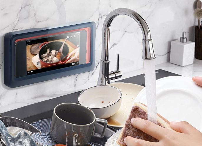 Держатель настенный для телефона водонепроницаемый в душевую комнату - фото 5 Держатель настенный для телефона водонепроницаемый в душевую комнату - фото 5