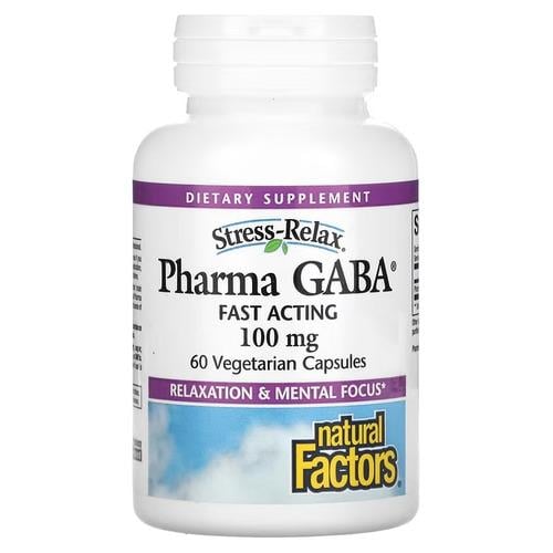 Добавка Natural Factors Pharma GABA 100 мг 60 Capsules (NFS-02836) Добавка Natural Factors Pharma GABA 100 мг 60 Capsules (NFS-02836)