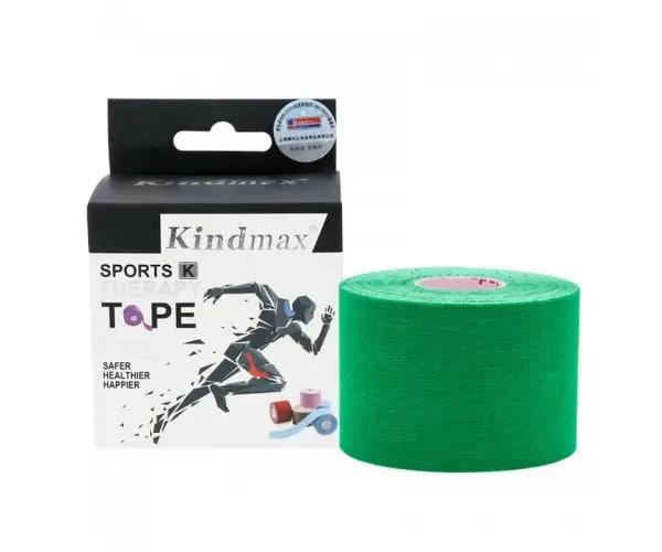 Тейп кинезиологический Kindmax 5 см х 5 м Зеленый (ДА-00038)