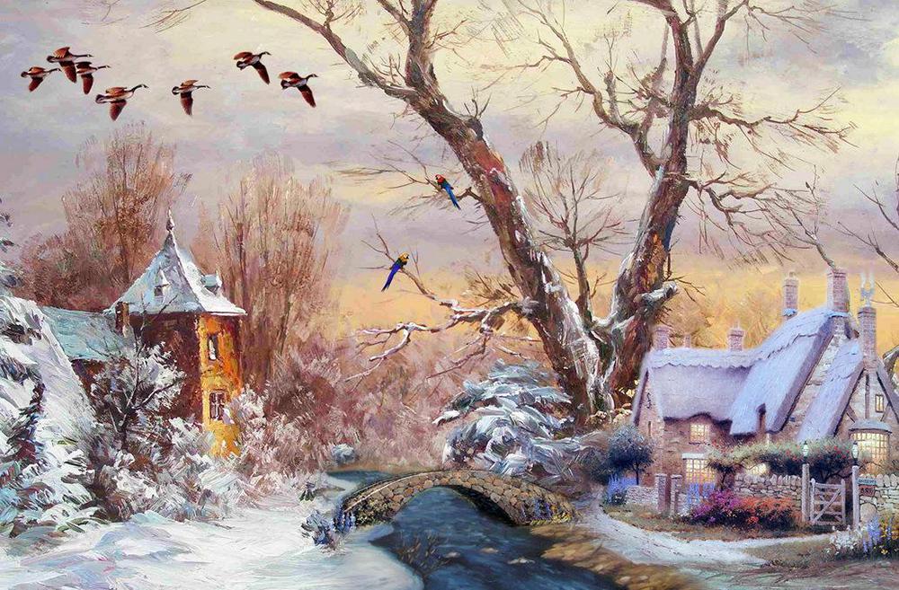 Алмазная мозаика Emerald Craft Домики в деревне 30x40 см (22018)