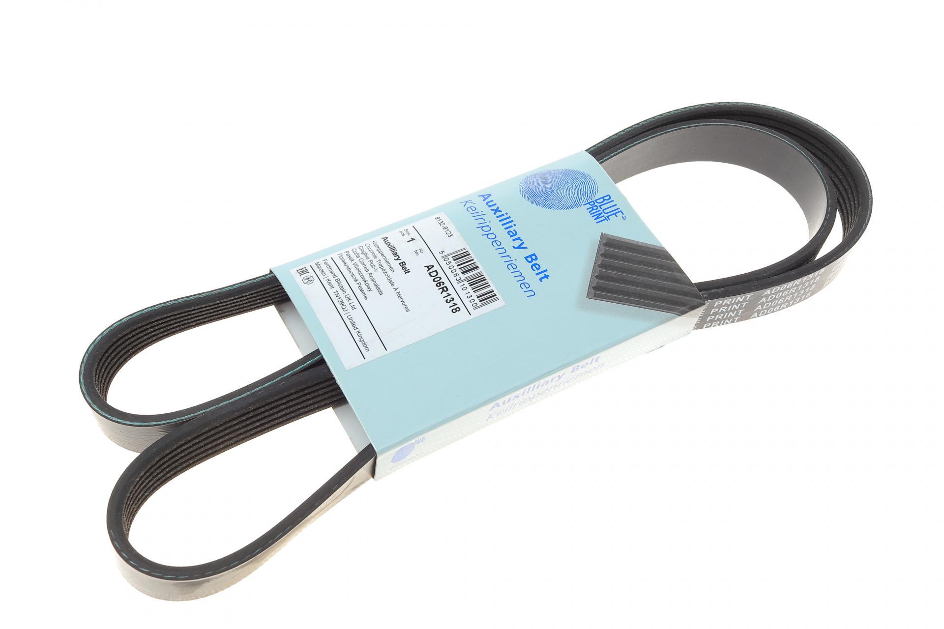 Ремень генератора BLUE PRINT Fiat Punto/Opel Combo/Corsa/Agila 1.3 CDTI 03-/Suzuki Swift 1.3 DDiS 05- (AD06R1318)