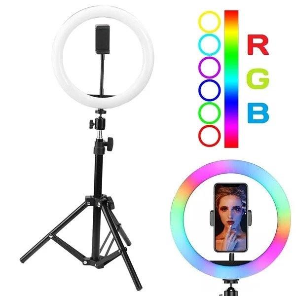 Кольцевая лампа MJ38 RGB с зажимом для телефона со штативом 38 см (333222221111666677777) - фото 4 Кольцевая лампа MJ38 RGB с зажимом для телефона со штативом 38 см (333222221111666677777) - фото 4
