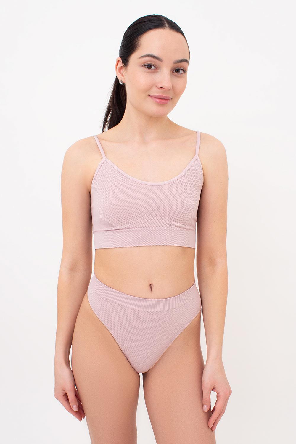 Топ безшовний Giulia CAMI TOP GRAIN на тонких бретелях L/XL Pink (4823116929968)