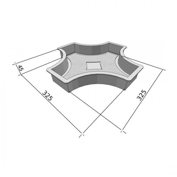 Форми для тротуарної плитки Верес-2007 Рондо Хрест великий 45 мм (11301-2502) - фото 3 Форми для тротуарної плитки Верес-2007 Рондо Хрест великий 45 мм (11301-2502) - фото 3