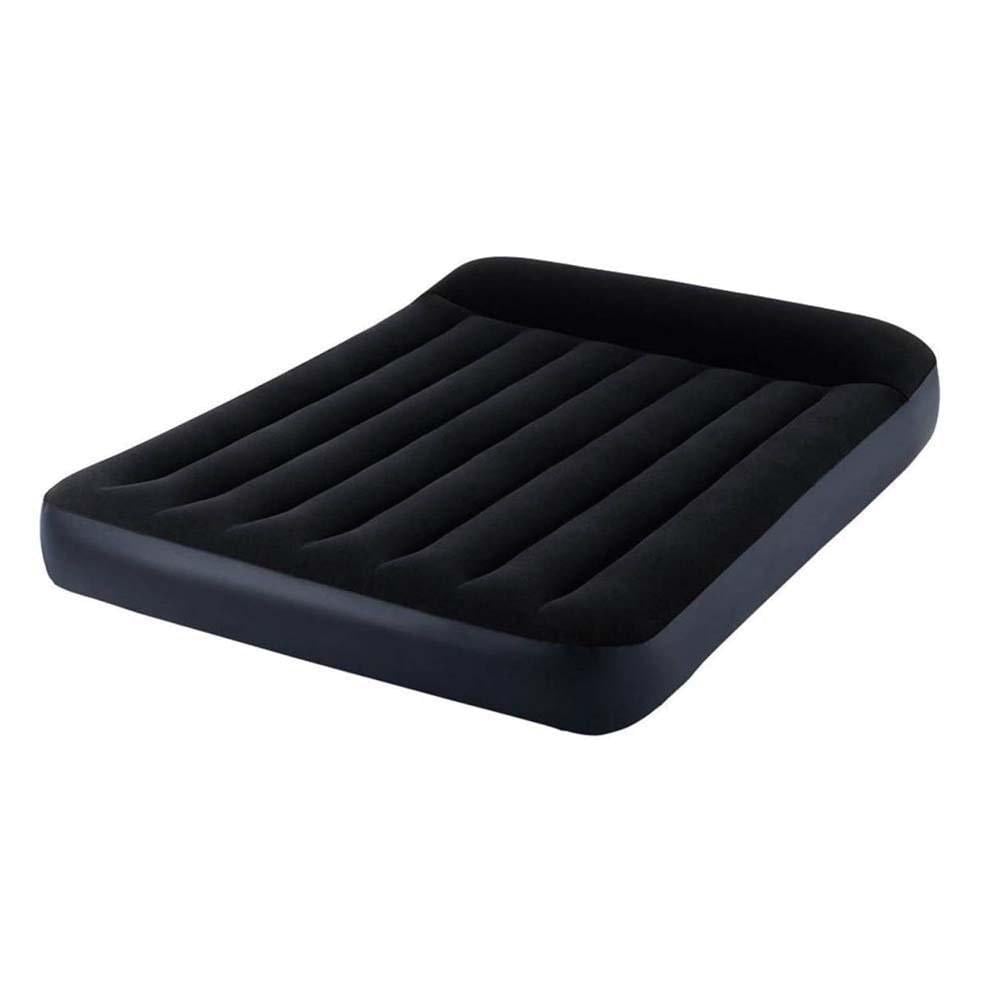 Надувной полуторный матрас Intex 64142 с подголовником 137x191x25 см Черный (D-2019091825)