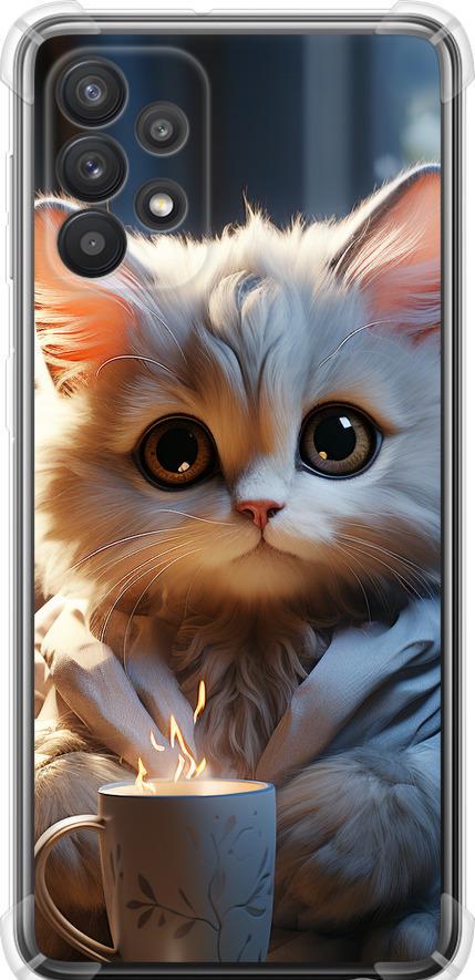 Чохол на Samsung Galaxy A32 A325F Білий кіт (5646sp-2204-42517)