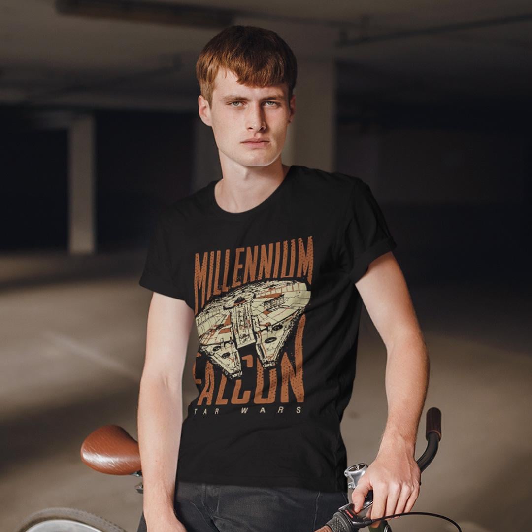 Футболка унисекс Star Wars Millennium Falcon Art 4XL Черный (0000009537)
