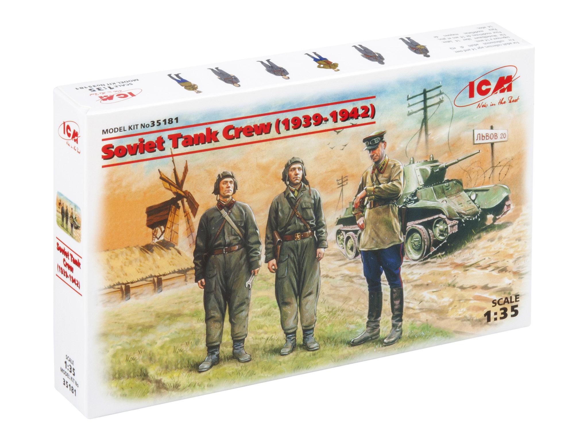 Сборная модель ICM советский танковый экипаж 1939-1942 г (35181)