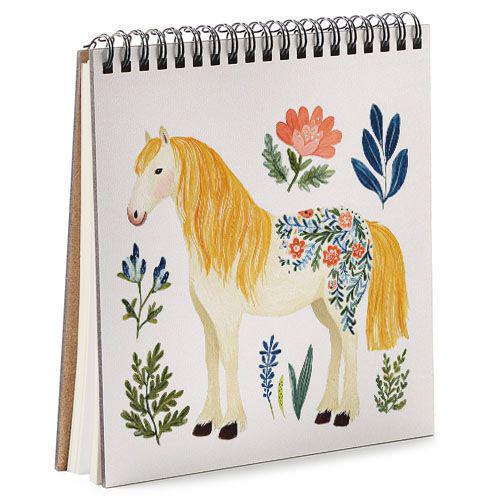 Скетчбук для эскизов и зарисовок Белоснежный конь и цветы 16,7х18 см 45 листов (BDK_26NY001) Скетчбук для эскизов и зарисовок Белоснежный конь и цветы 16,7х18 см 45 листов (BDK_26NY001)
