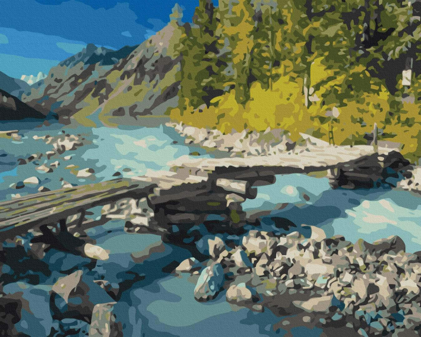 Картина по номерам Brushme Горный мостик 48x60 см (BS36518L)