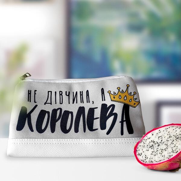 Косметичка дорожня Presentville Lovely "Не дівчина, а королева" жіноча (KK_20F005_WH) - фото 2