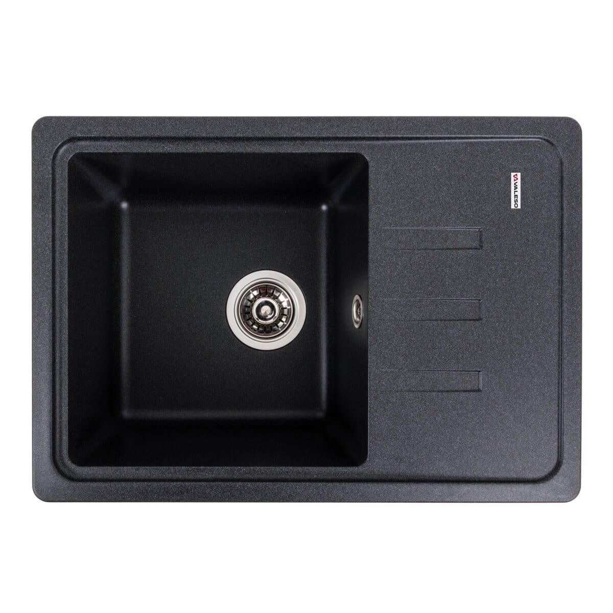 Мойка гранитная Valeso Liana 620х430 врезная прямоугольная Карбон матовый (PLTM-SP000046818)