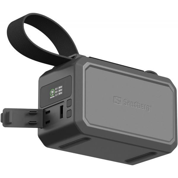 Повербанк Sandberg Survivor 40000 mAh 100 W с 2 USB-C USB-A и LED-фонарем Black