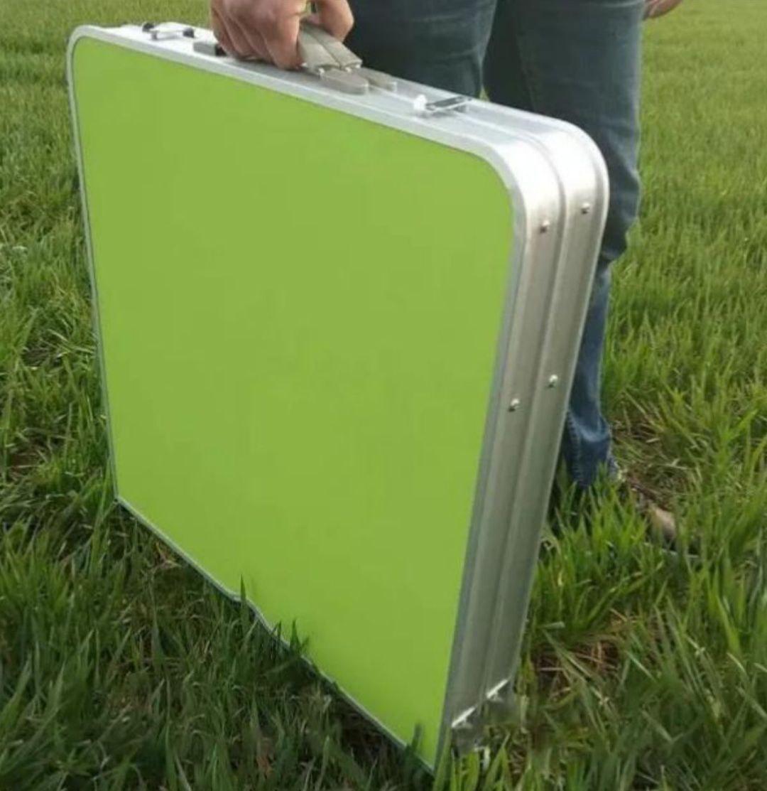 Стіл розкладний для пікніка та риболовлі з 4 стільцями у валізі 120х60х70 см Зелений (NK22Z) - фото 4 Стіл розкладний для пікніка та риболовлі з 4 стільцями у валізі 120х60х70 см Зелений (NK22Z) - фото 4